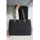 CHANEL Shopping Bag Caviar Black & Gold  