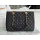 CHANEL Shopping Bag Caviar Black & Gold  