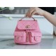 CHANEL 23P New Duma Backpack Pink Calfskin  