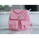 CHANEL 23A Duma Backpack Large Pink Glossy Calfskin  