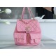 CHANEL 23A Duma Backpack Large Pink Glossy Calfskin  