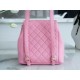 CHANEL 23A Duma Backpack Large Pink Glossy Calfskin  