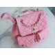 CHANEL 23A Duma Backpack Large Pink Glossy Calfskin  