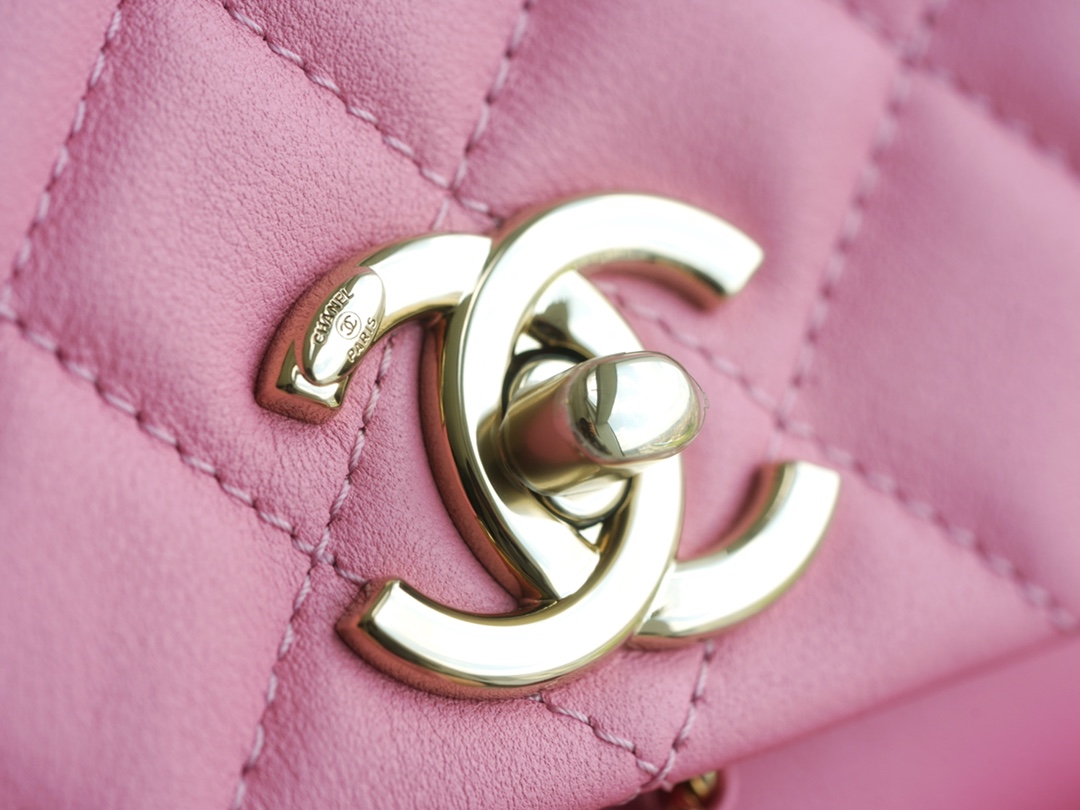 CHANEL 23A Duma Backpack Large Pink Glossy Calfskin  