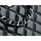 CHANEL 23S Patent Leather Shell Bag Large Black  