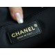 CHANEL 23S Patent Leather Shell Bag Large Black  