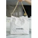 CHANEL 22P Bag Small White & Black  