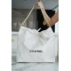 CHANEL 22P Bag Medium White with Black Hardware  