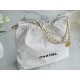 CHANEL 22P Bag Medium White with Black Hardware  