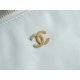 CHANEL 22P Bag Medium White with Black Hardware  