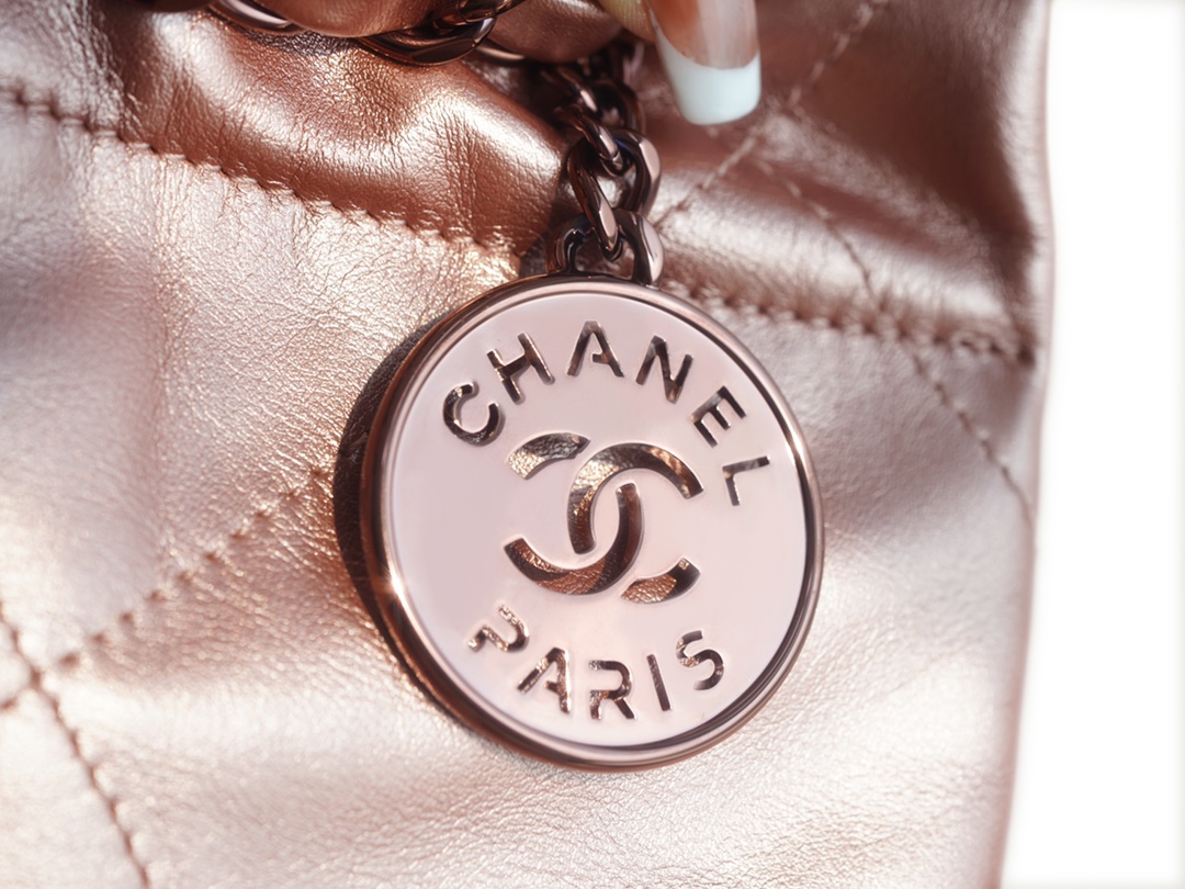 CHANEL 22P Bag Small Rose Gold  