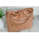 CHANEL 22 Bag Medium Milk Tea Leather  