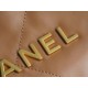 CHANEL 22 Bag Medium Milk Tea Leather  