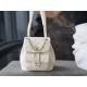 CHANEL 22C Duma Backpack Milkshake White Waxed Calfskin  