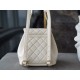 CHANEL 22C Duma Backpack Milkshake White Waxed Calfskin  