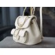 CHANEL 22C Duma Backpack Milkshake White Waxed Calfskin  