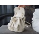 CHANEL 22C Duma Backpack Milkshake White Waxed Calfskin  