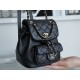 CHANEL 21/22 Duma Backpack Black Waxed Calfskin  