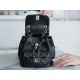 CHANEL 21/22 Duma Backpack Black Waxed Calfskin  