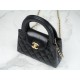 CHANEL 23K Kelly Handle Bag Large Black  