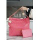 CHANEL 23C 22 Bag Medium Coral Pink Leather  