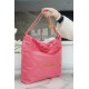 CHANEL 23C 22 Bag Medium Coral Pink Leather  