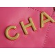 CHANEL 23C 22 Bag Medium Coral Pink Leather  