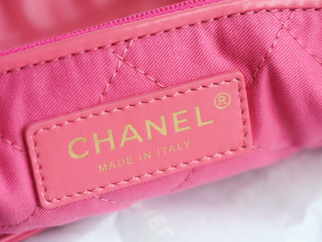 CHANEL 23C 22 Bag Medium Coral Pink Leather  