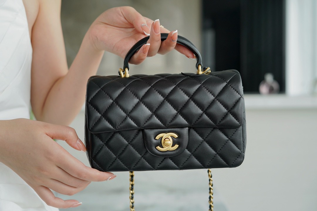 CHANEL 2021 Spring/Summer New CF Mini Black Lambskin  