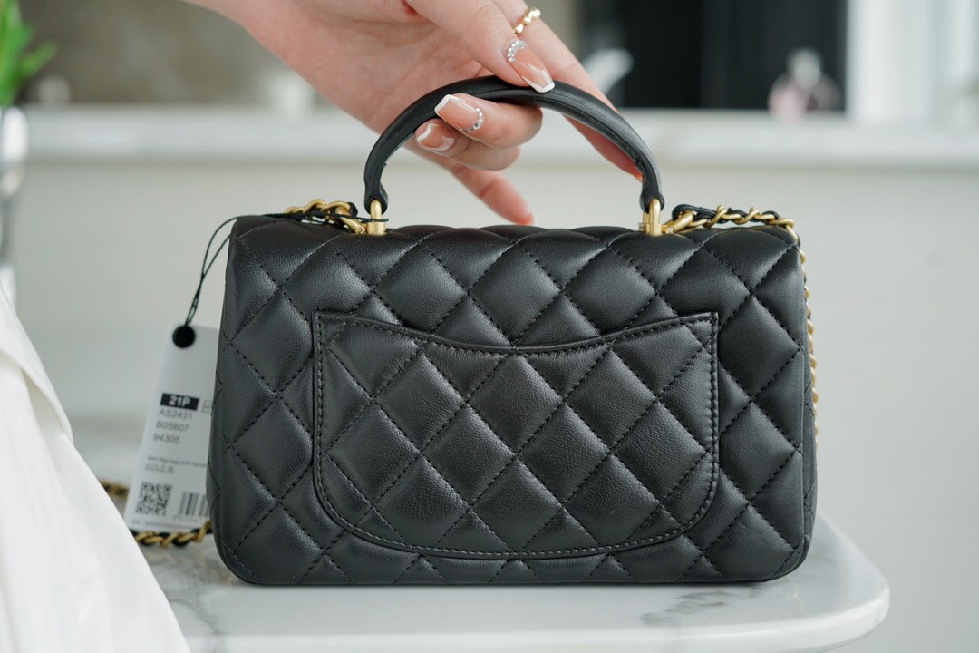 CHANEL 2021 Spring/Summer New CF Mini Black Lambskin  