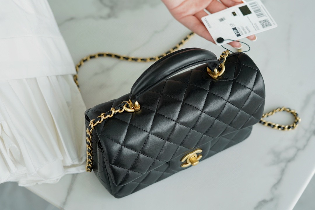 CHANEL 2021 Spring/Summer New CF Mini Black Lambskin  