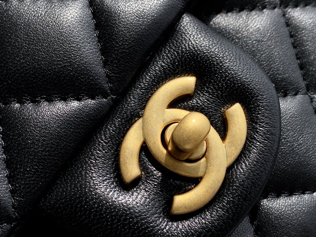 CHANEL 2021 Spring/Summer New CF Mini Black Lambskin  