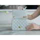 CHANEL 23S Spring/Summer New Camellia CF Flap Bag Light Blue  