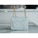 CHANEL 23S Spring/Summer New Camellia CF Flap Bag Light Blue  