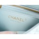 CHANEL 23S Spring/Summer New Camellia CF Flap Bag Light Blue  