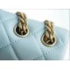 CHANEL 23S Spring/Summer New Camellia CF Flap Bag Light Blue  