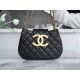 CHANEL 24C Vintage Large Logo Messenger Bag Big Size Lambskin  