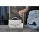 CHANEL 2021 Spring/Summer New CF Mini White Textured Calfskin  