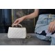 CHANEL 2021 Spring/Summer New CF Mini White Textured Calfskin  