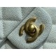 CHANEL 2021 Spring/Summer New CF Mini White Textured Calfskin  