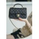 CHANEL 2021 Spring/Summer New CF Mini Black Textured Calfskin  