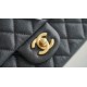 CHANEL 2021 Spring/Summer New CF Mini Black Textured Calfskin  