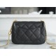 CHANEL 23P Spring/Summer New Love Heart Adjustable Mini Bag Black  