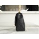 CHANEL 23P Spring/Summer New Love Heart Adjustable Mini Bag Small Black Textured Calfskin  