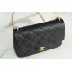 CHANEL 23P Spring/Summer New Love Heart Adjustable Mini Bag Small Black Textured Calfskin  