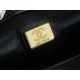 CHANEL 23P Spring/Summer New Love Heart Adjustable Mini Bag Small Black Textured Calfskin  