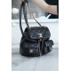 CHANEL 23A New Duma Backpack Small Black Glossy Calfskin  