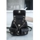 CHANEL 23A New Duma Backpack Small Black Glossy Calfskin  