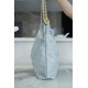 CHANEL 23C 22 Bag Medium Mist Blue Leather  