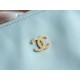 CHANEL 23C 22 Bag Medium Mist Blue Leather  